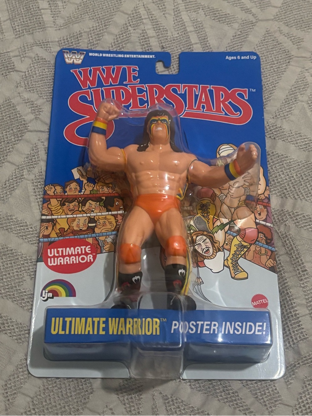 Ultimate Warrior LJN WWE Superstars Action Figure Wave 2 Blue Card New